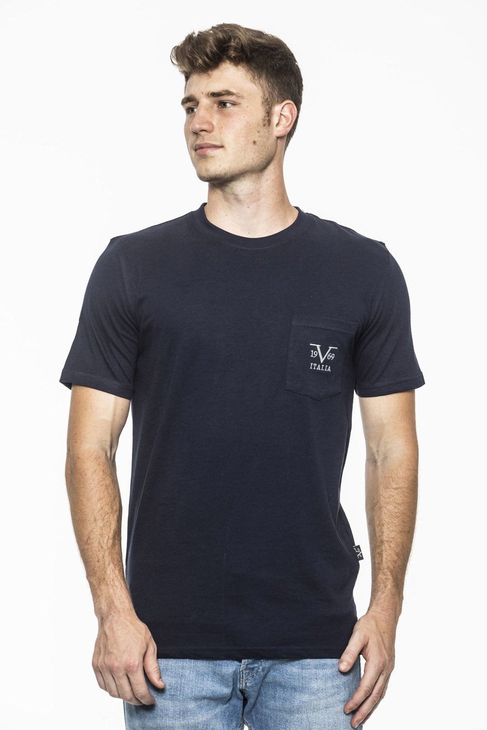 19V69 Italia T-Shirt Uomo Blu IVAN BLU NAVY