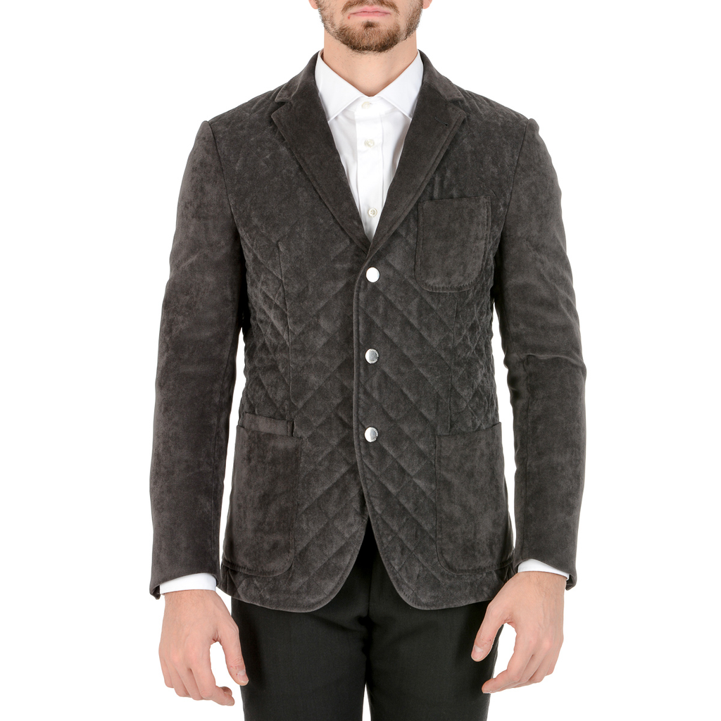 Corneliani Giacca Uomo Maniche Lunghe Grigio Scuro