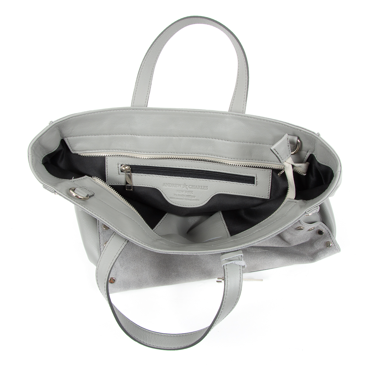 Borsa a mano da donna Andrew Charles grigia JENNER