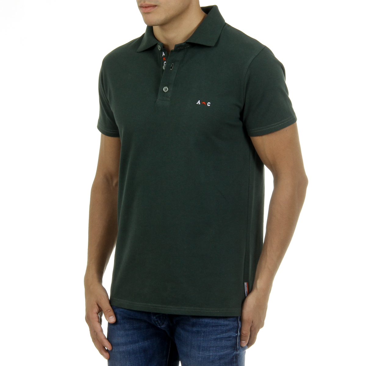 Andrew Charles Polo da uomo a maniche corte verde SEFU
