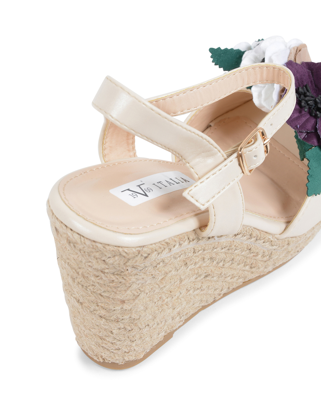 19V69 Italia Sandalo con zeppa da donna Beige V212 BEIGE