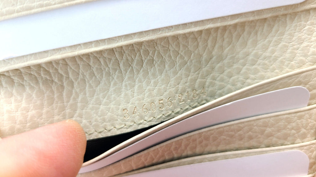 Portafoglio Gucci Original GG in tela e pelle beige bianco