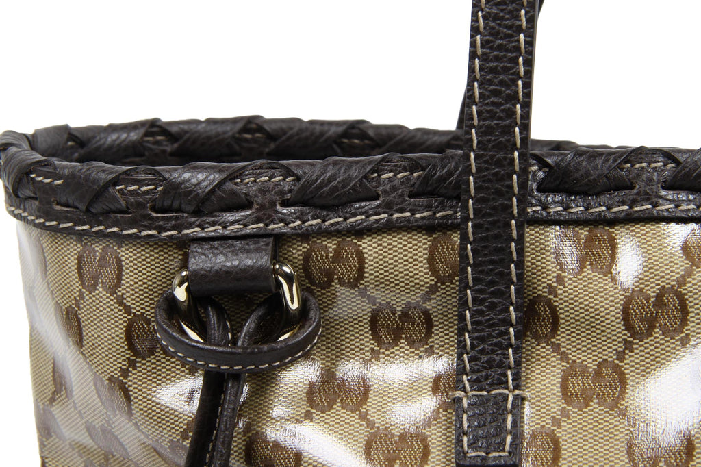 Gucci GG tote borsa in tela rivestita di bambù 354665 520981