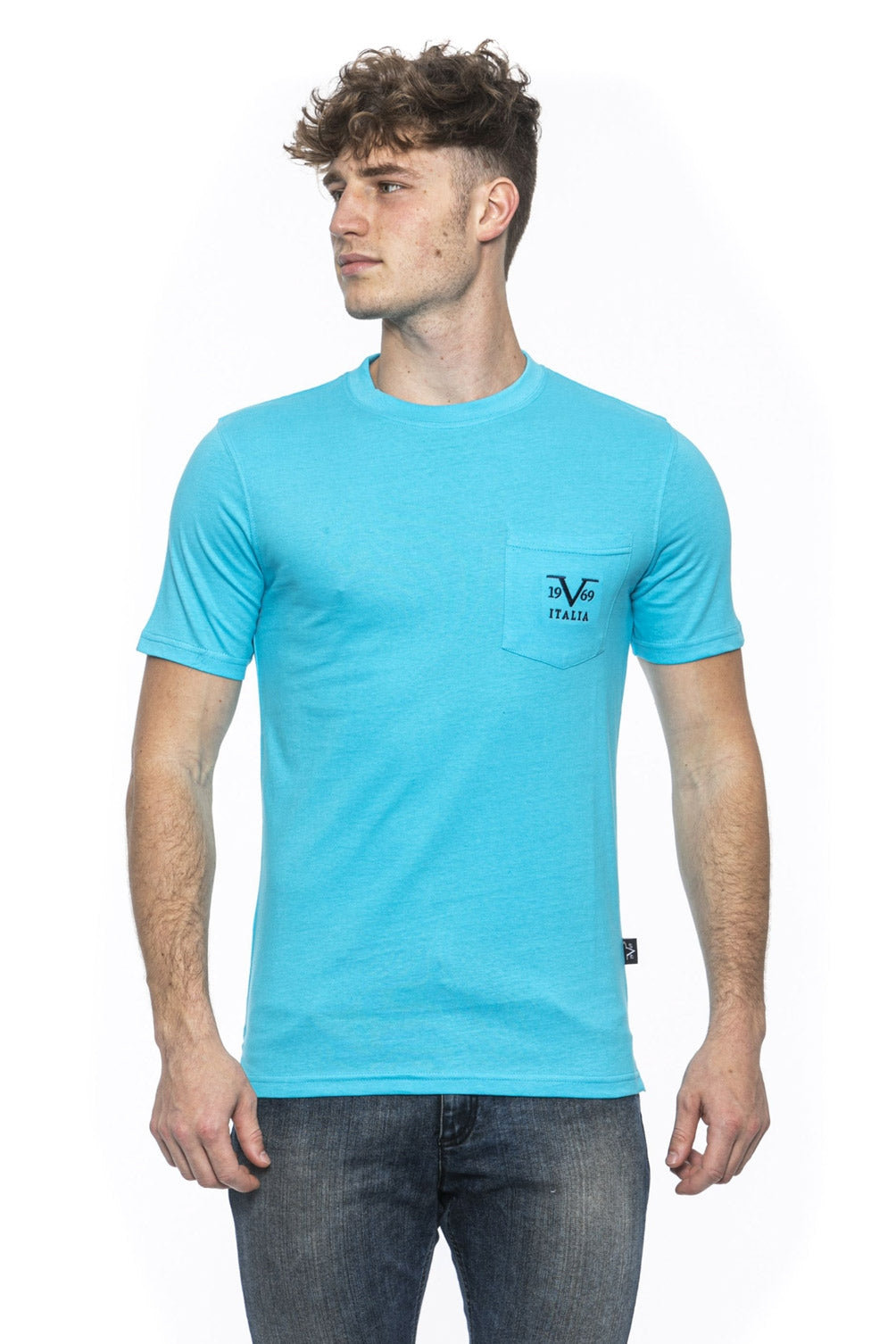 19V69 Italia T-Shirt Uomo Azzurro IVAN TURCHESE