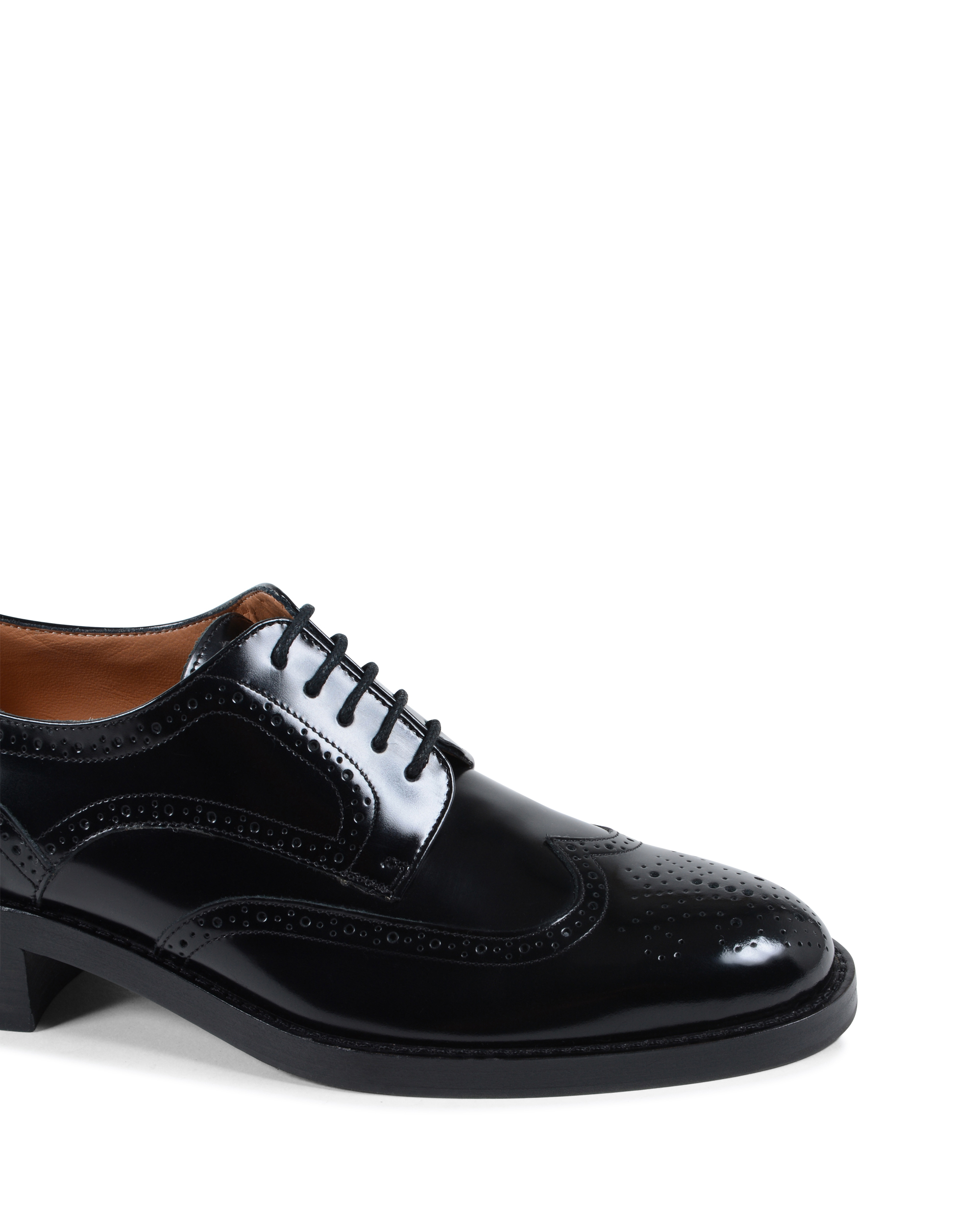 Fratelli Rossetti Womens Brogue Shoe Black 66411 LADY BOX NERO