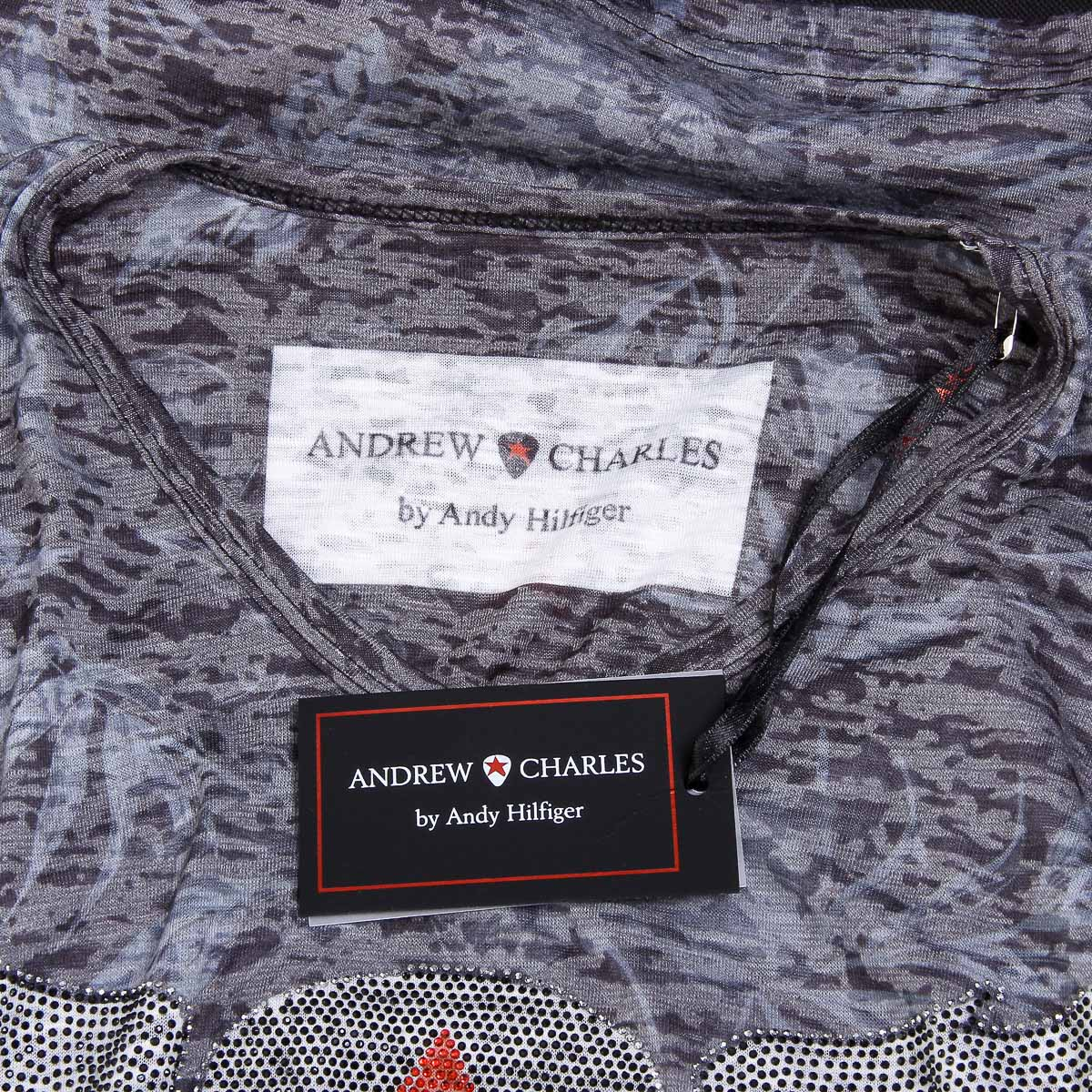 Andrew Charles T-shirt da uomo a maniche corte con scollo a V nera ISAAC