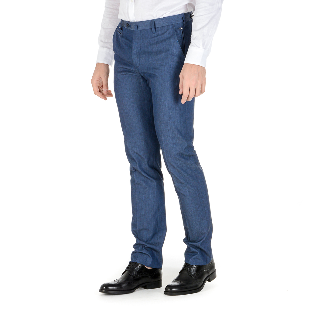 Corneliani Pantaloni Uomo Azzurro