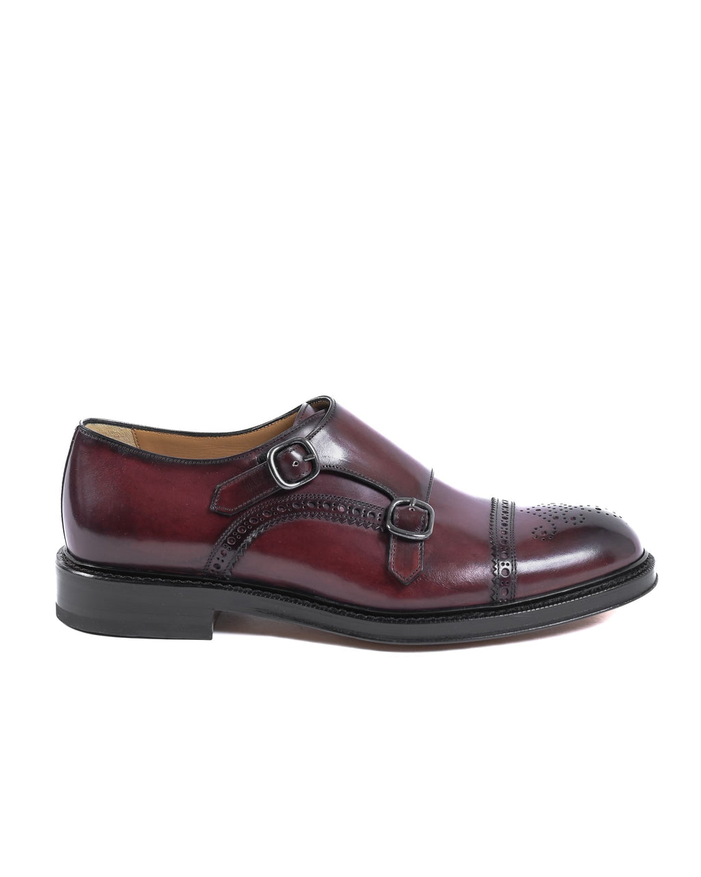 Scarpe da uomo Dee Ocleppo Monk Strap F3745 VIT BORDEAUX LUC NICOL