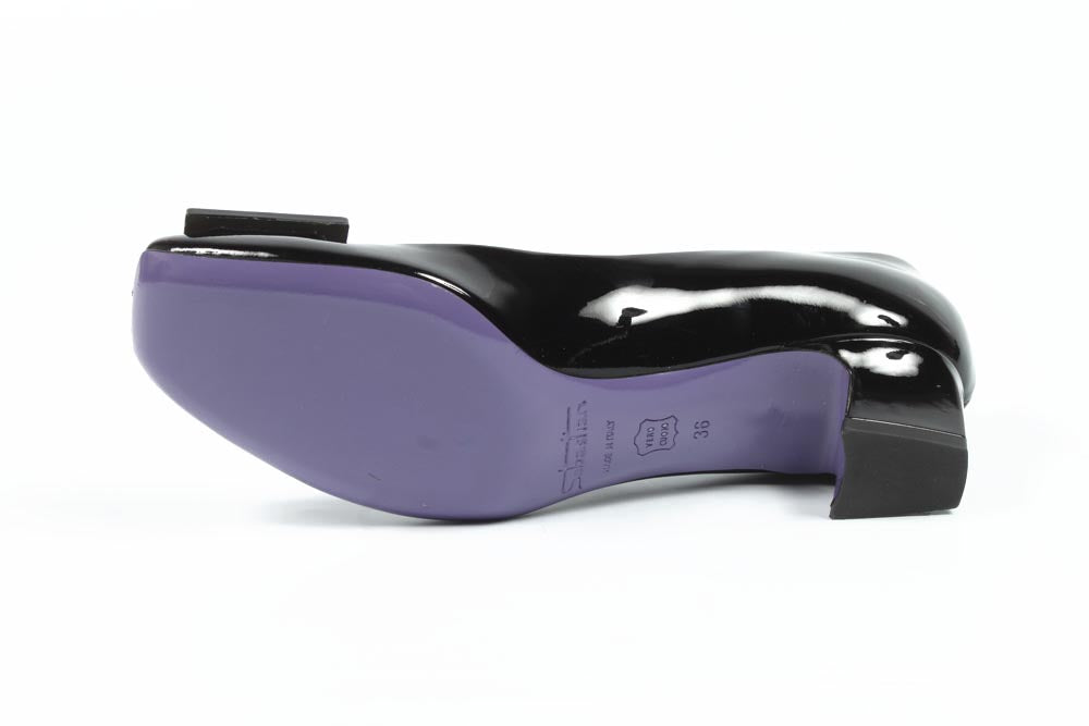 Ballerina da donna Sebastian Milano S3526VGP VERN NERA+STRASS VIOLETTO