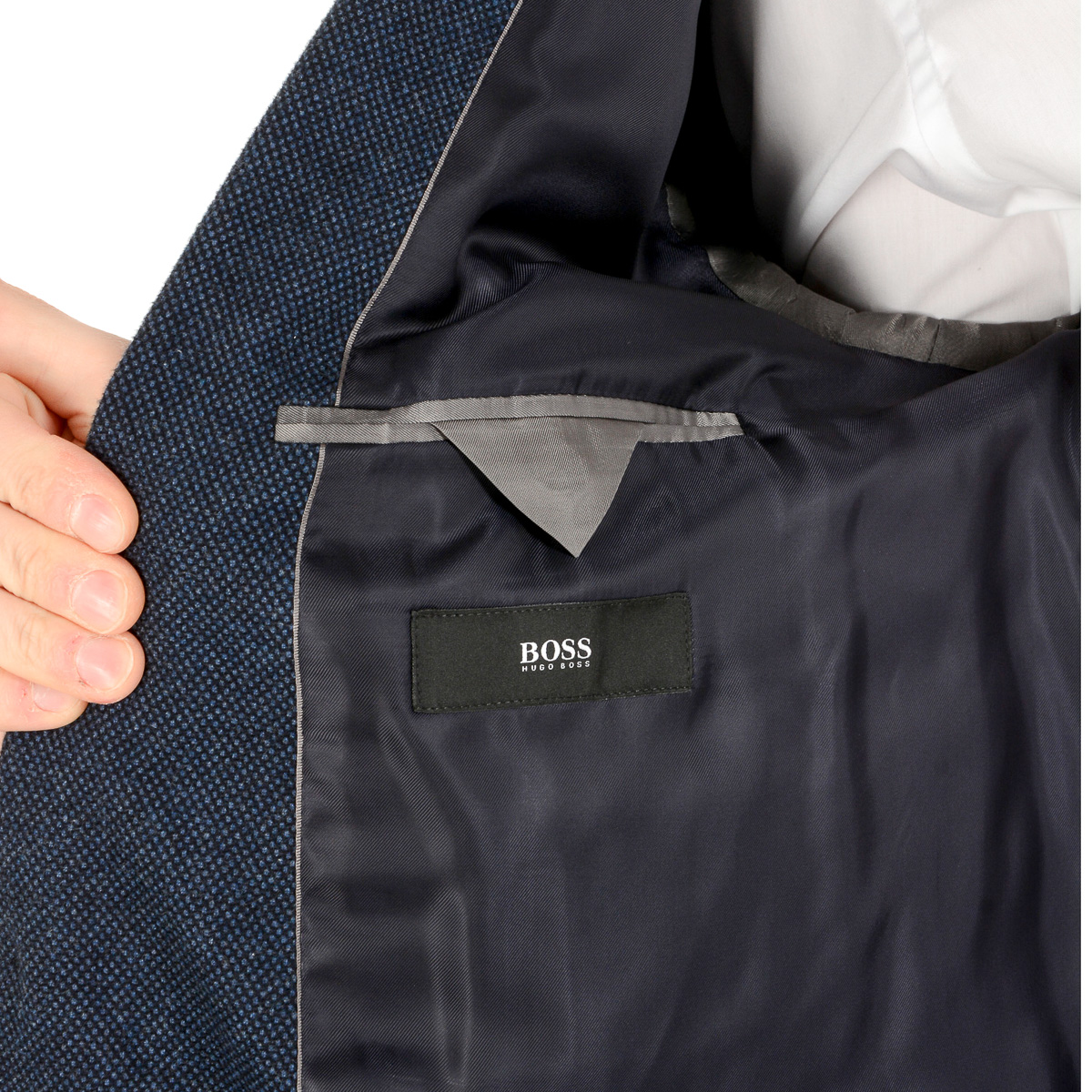 Giacca da uomo Hugo Boss a maniche lunghe blu scuro JANSON