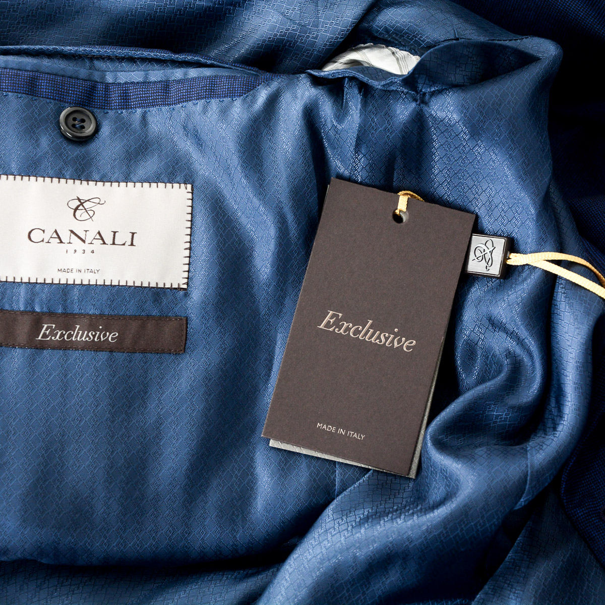 Abito da uomo Canali maniche lunghe blu Super 150's