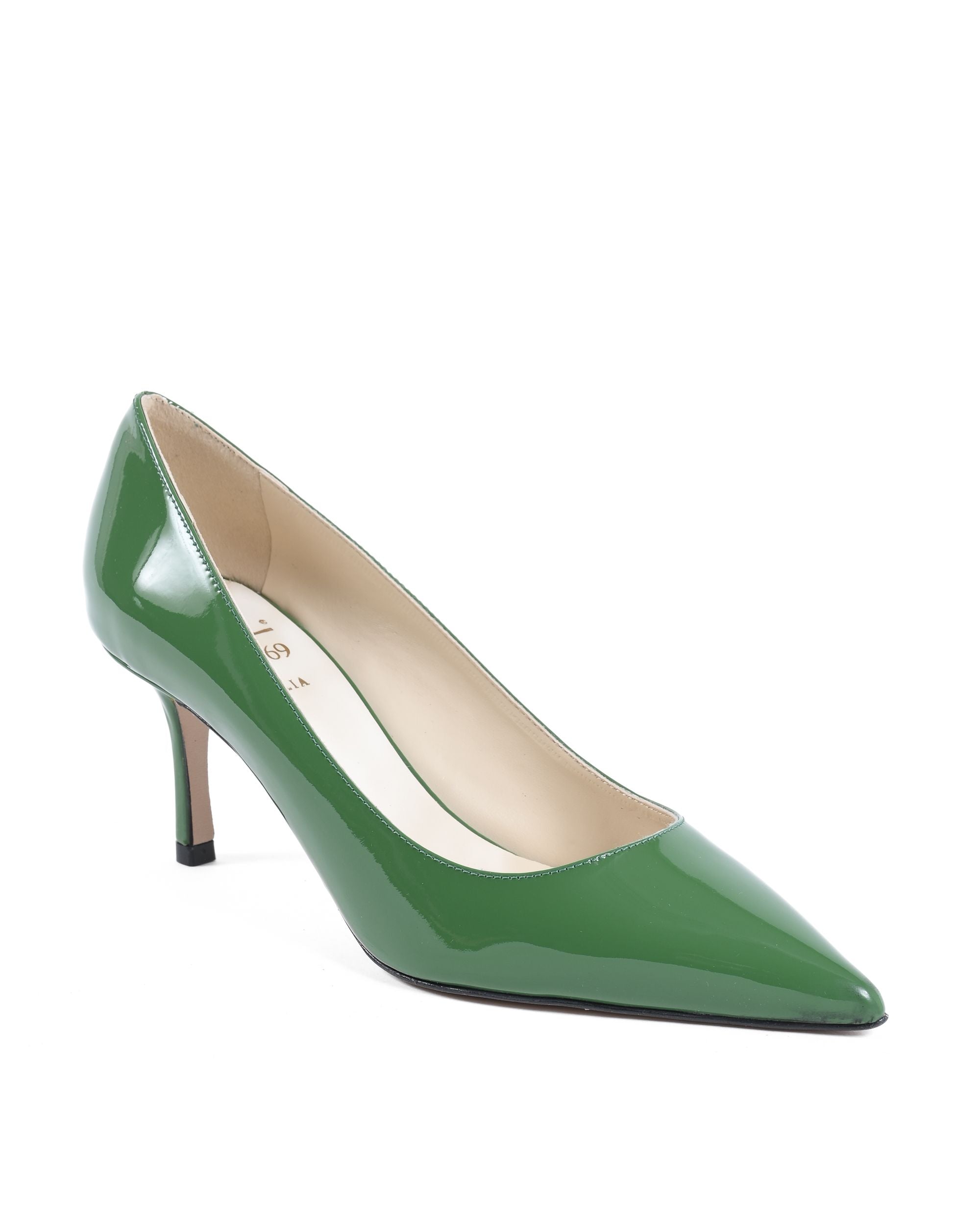 19V69 Italia Scarpe da donna con tacco verde scuro INES65 DARK OLIVE