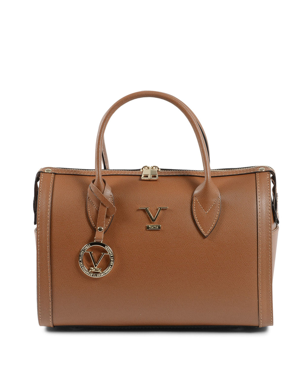 Borsa a mano da donna V Italia Marrone V014-G PALMELLATO CUOIO