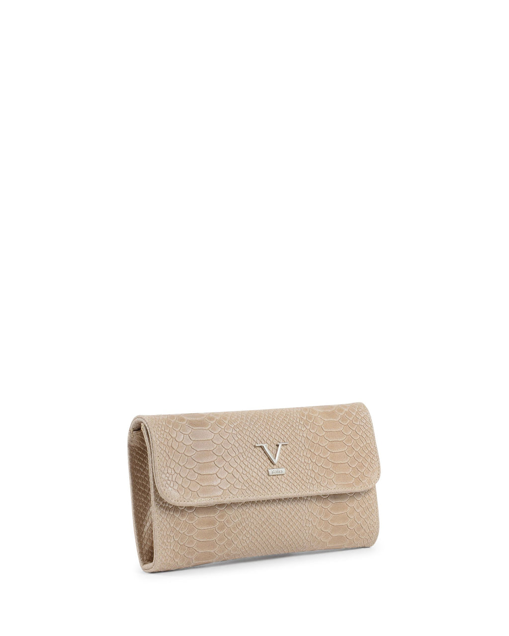 Borsa A Spalla Donna V Italia Tortora V1513 PITONE STAMPATO TAUPE