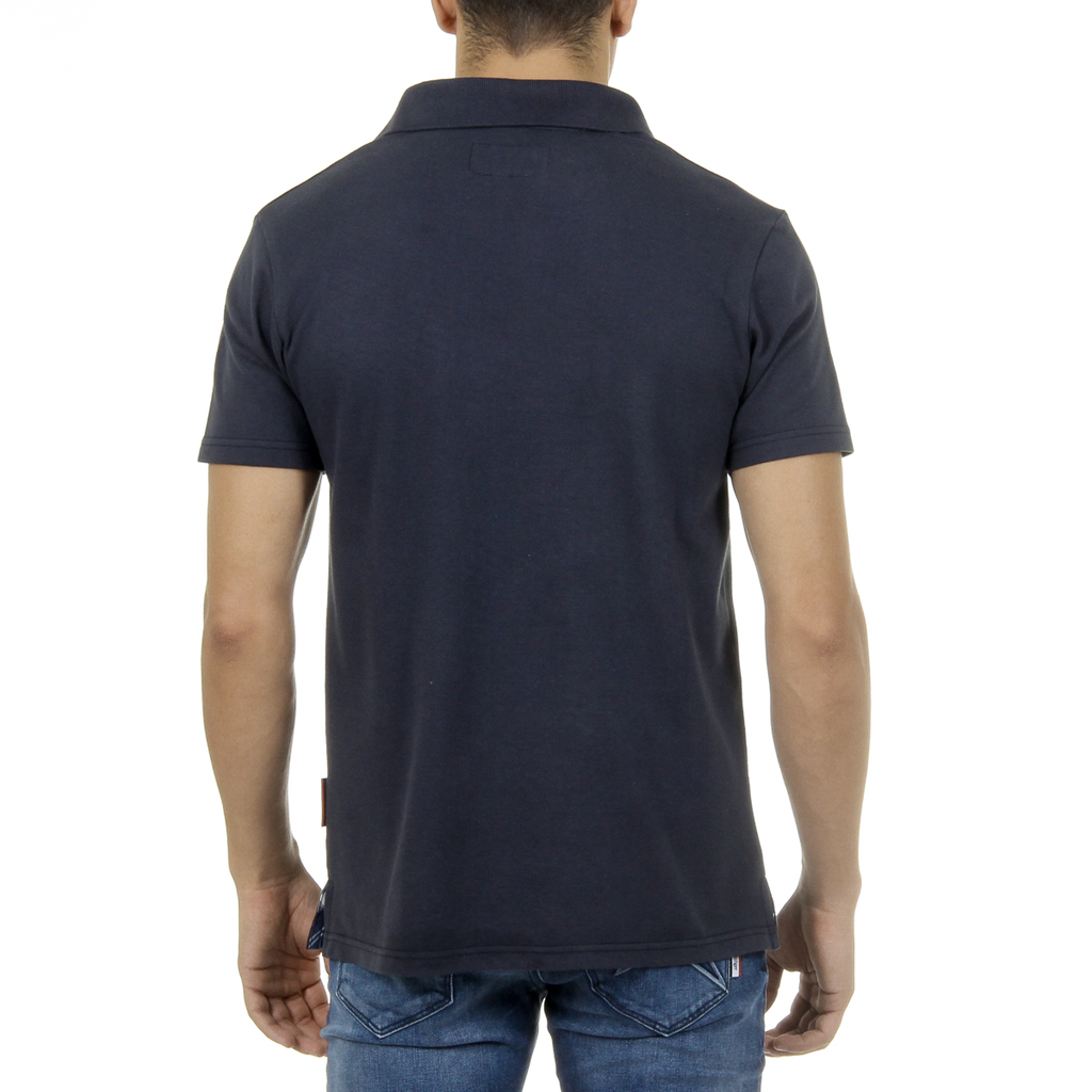 Andrew Charles Polo da uomo a maniche corte blu scuro SEMELO