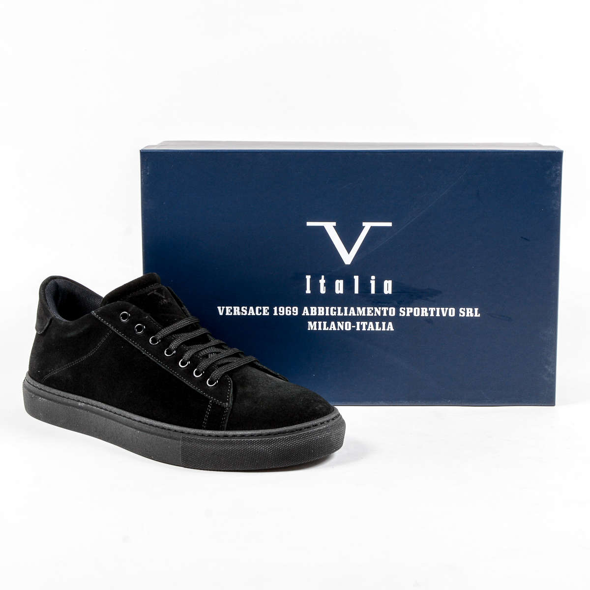 V 1969 Italia Mens Sneaker Nero CREMA