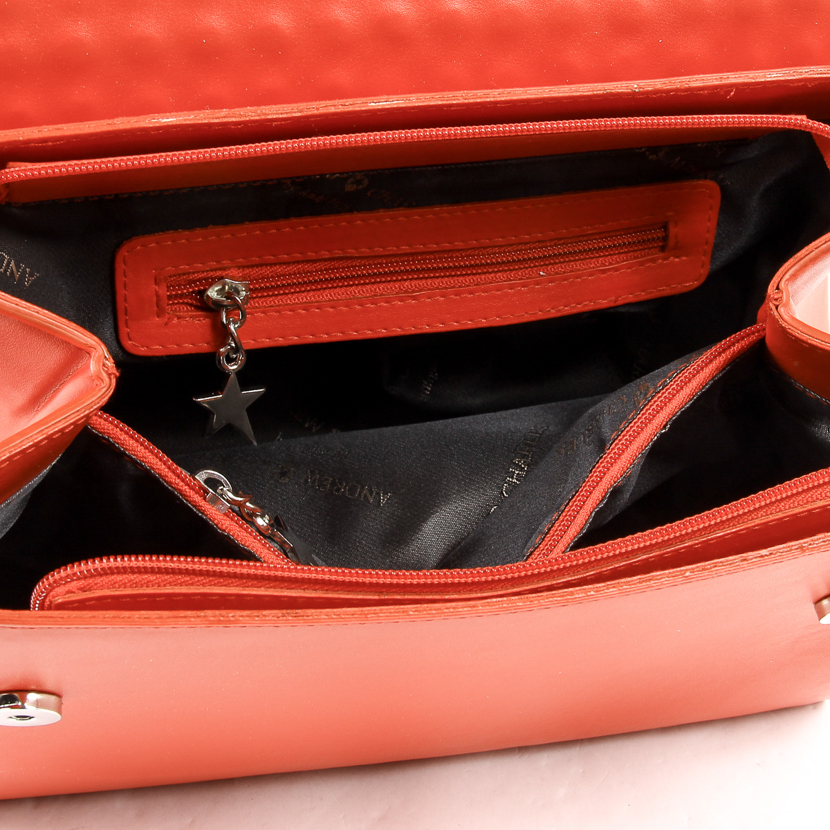Borsa a mano da donna Andrew Charles rossa BROOKLYN