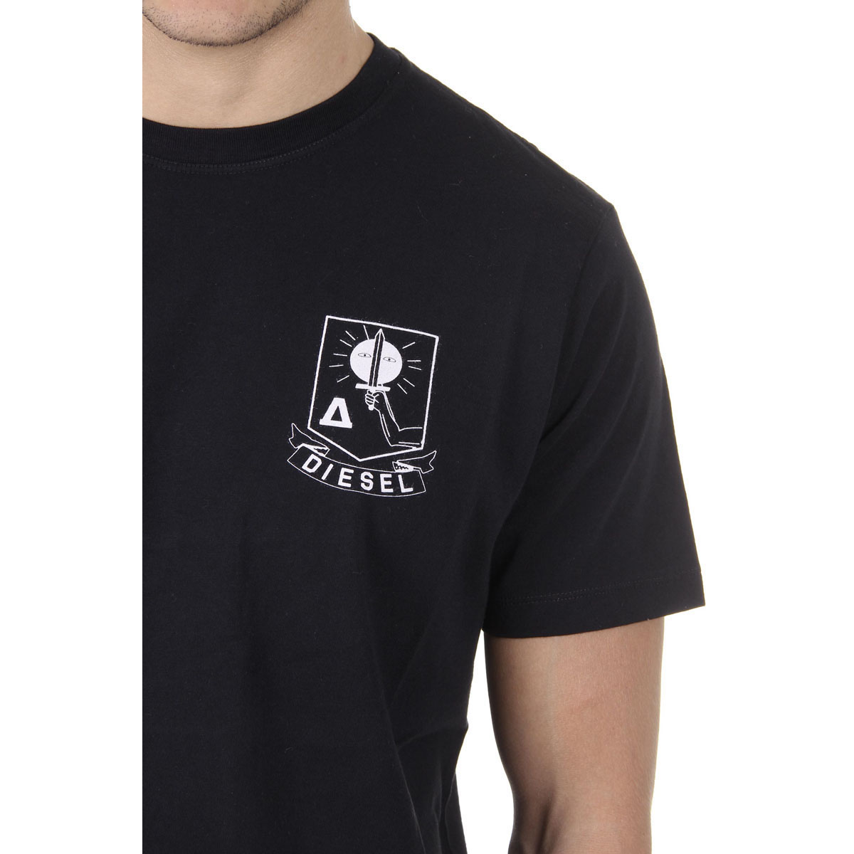 Diesel T-shirt da uomo a maniche corte con scollo rotondo 00SHC0 0JAHZ 900 T-OKE