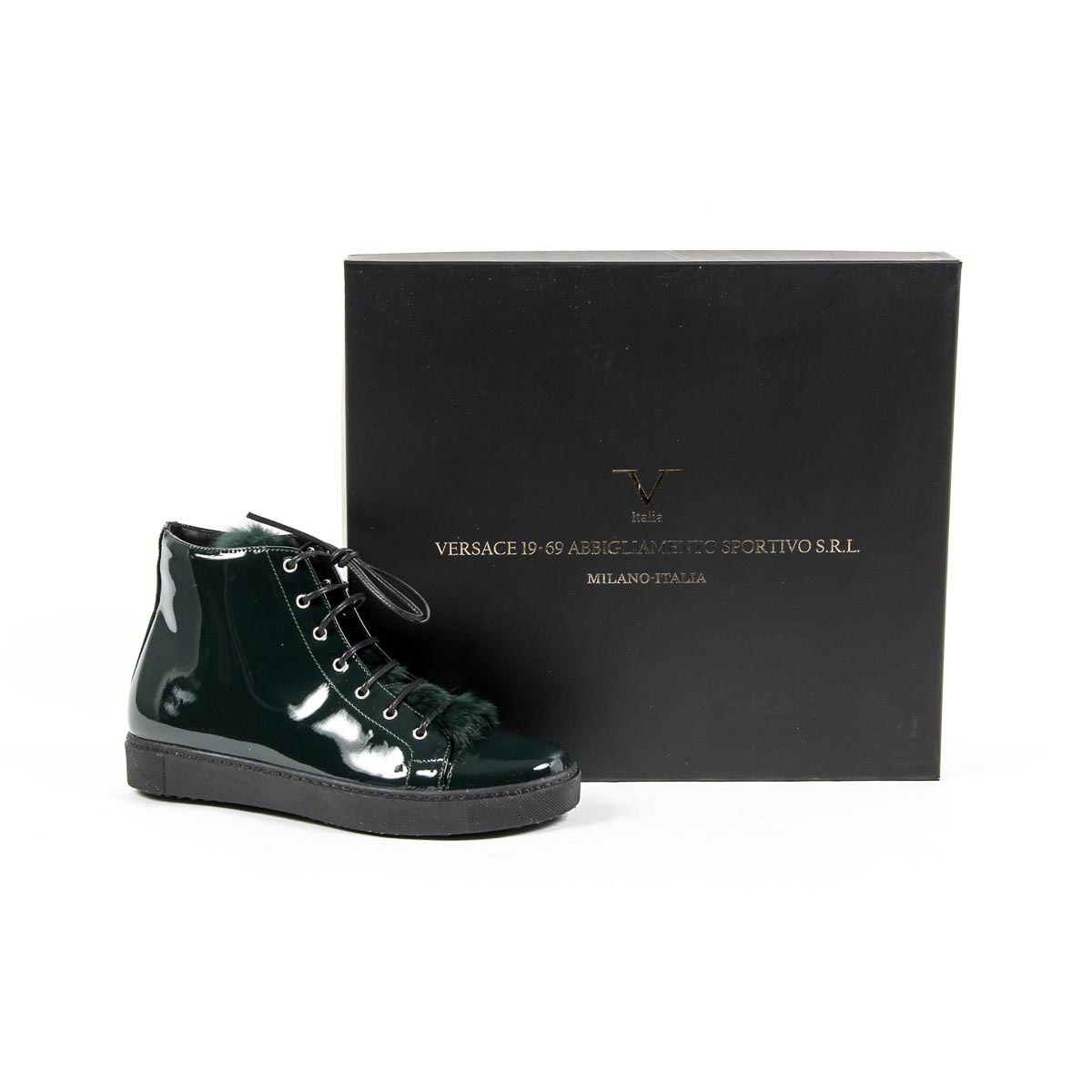 Sneaker alta da donna V 1969 Italia 312070 VERNICE VERDE