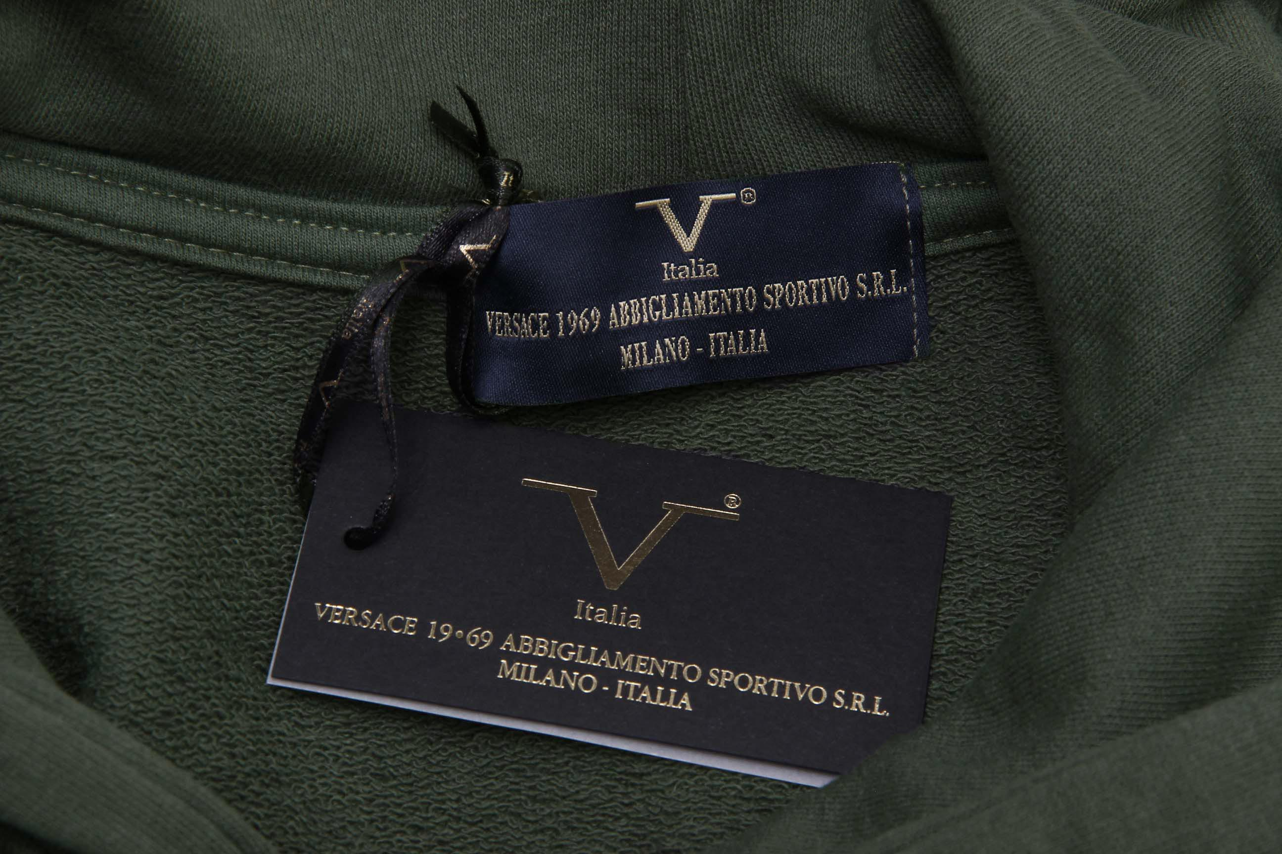 Felpa con cappuccio da uomo V 1969 Italia ART. 4467 VERDE MILITARE