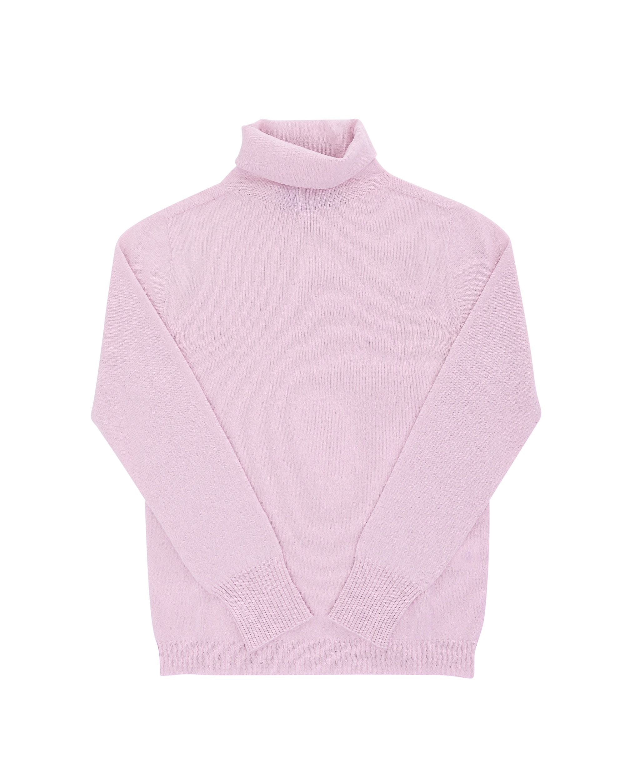 Maglione dolcevita da donna in cashmere Crown of Edinburgh COE 0023 ROSA