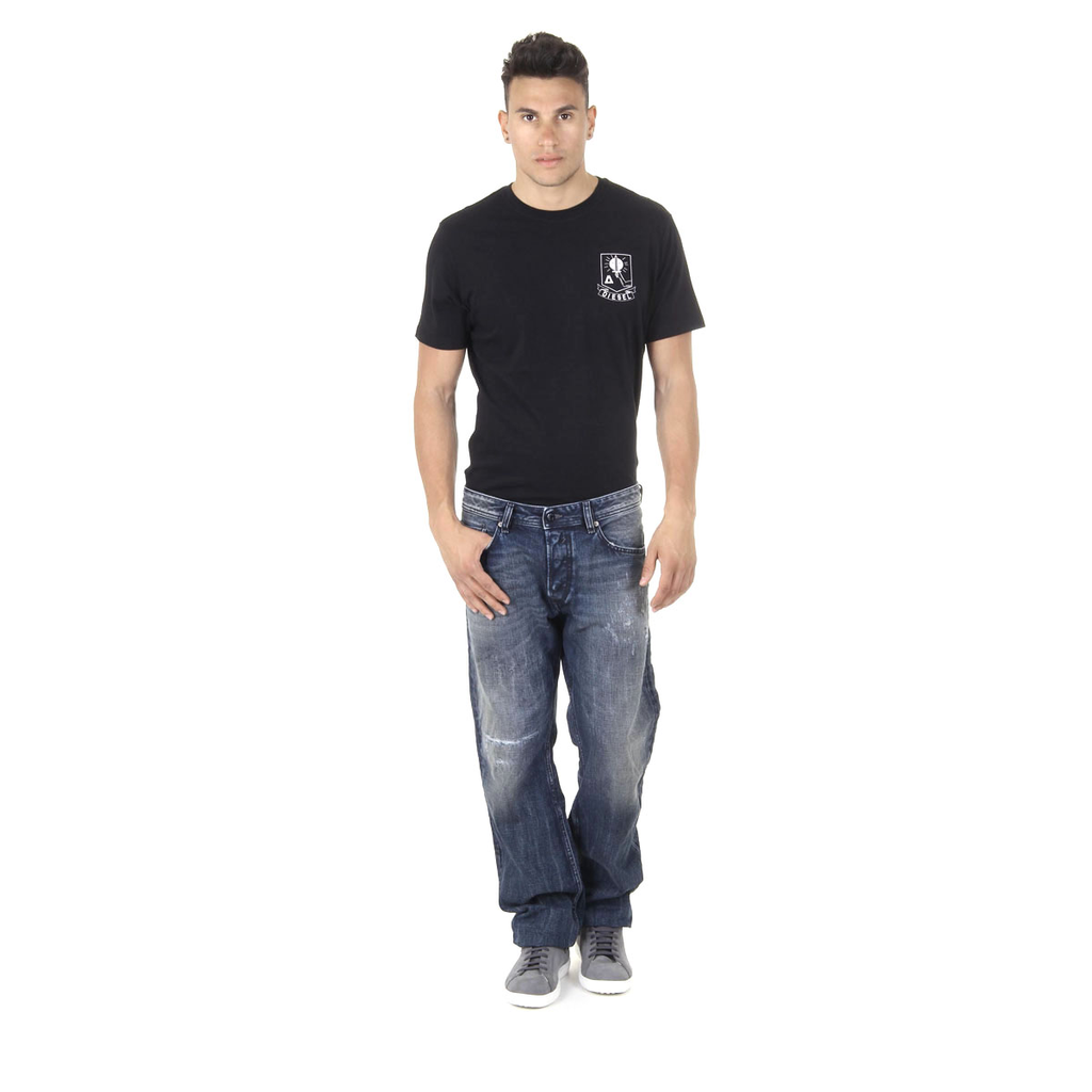 Diesel T-shirt da uomo a maniche corte con scollo rotondo 00SHC0 0JAHZ 900 T-OKE