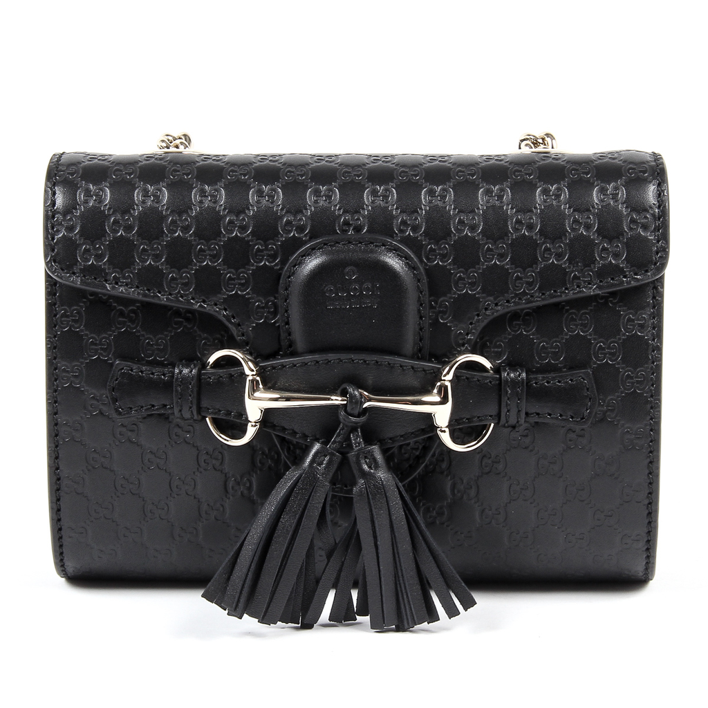 Borsa a mano da donna Gucci GG Guccissima nera 449636 1000