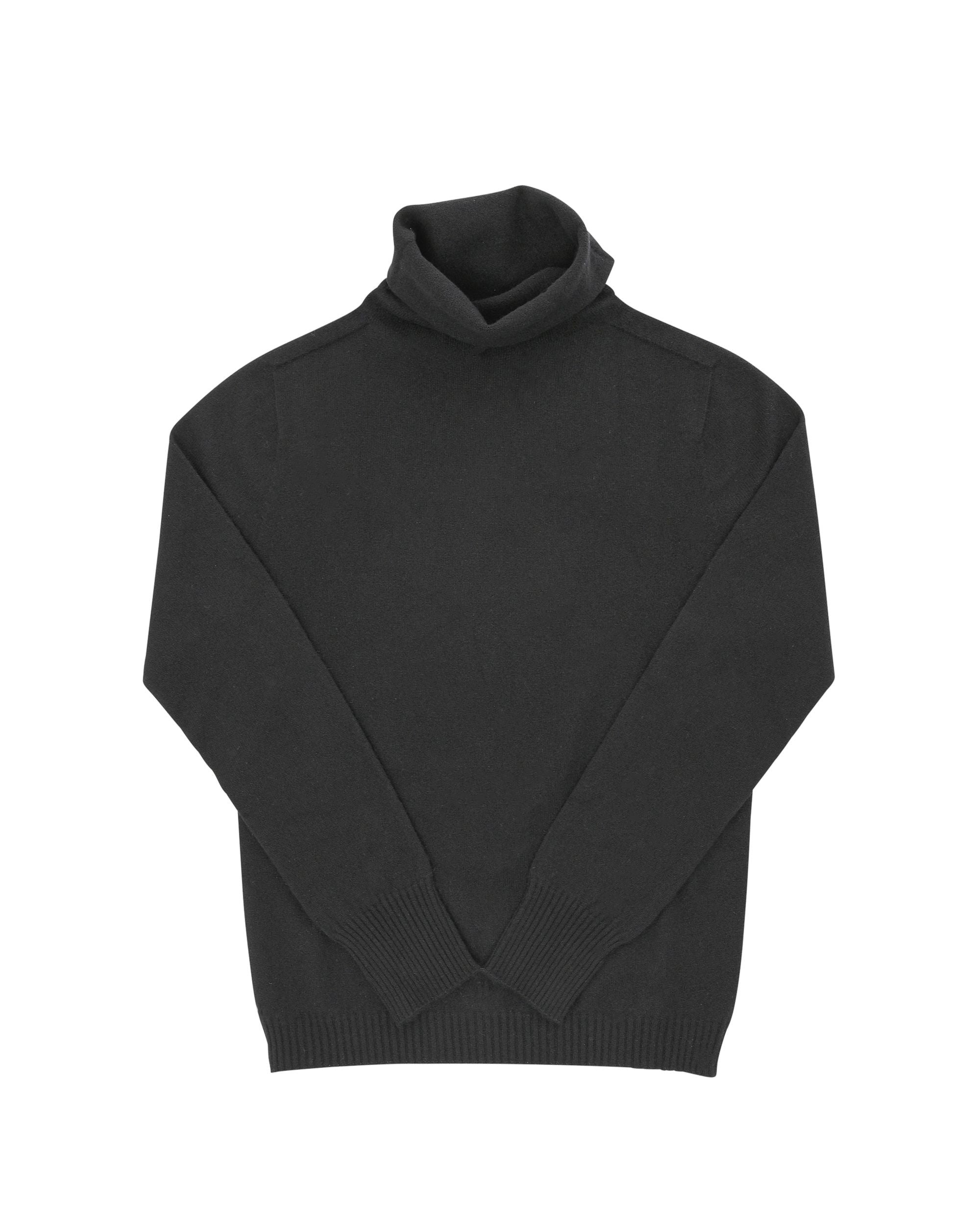 Maglione dolcevita da donna in cashmere Crown of Edinburgh COE 0023 NERO