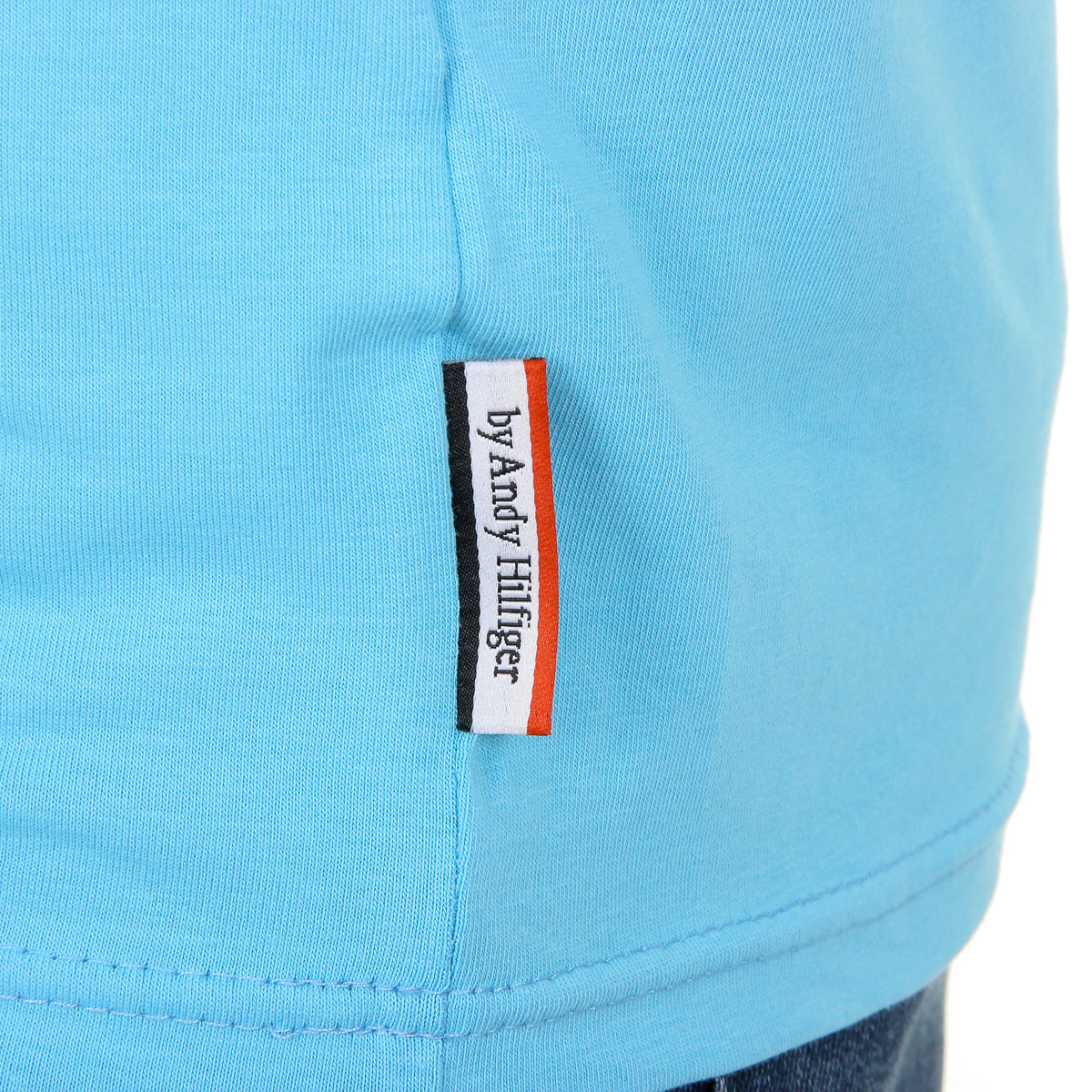 Andrew Charles T-shirt da uomo a maniche corte con scollo a V, colore azzurro KENAN