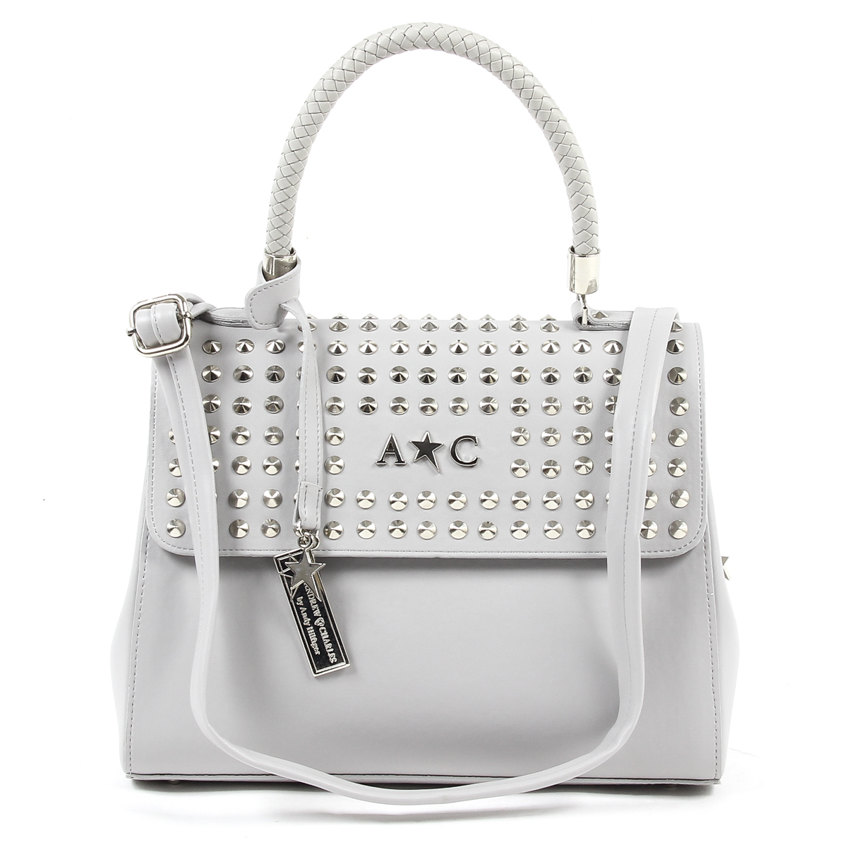 Borsa a mano da donna Andrew Charles grigio chiaro BROOKLYN