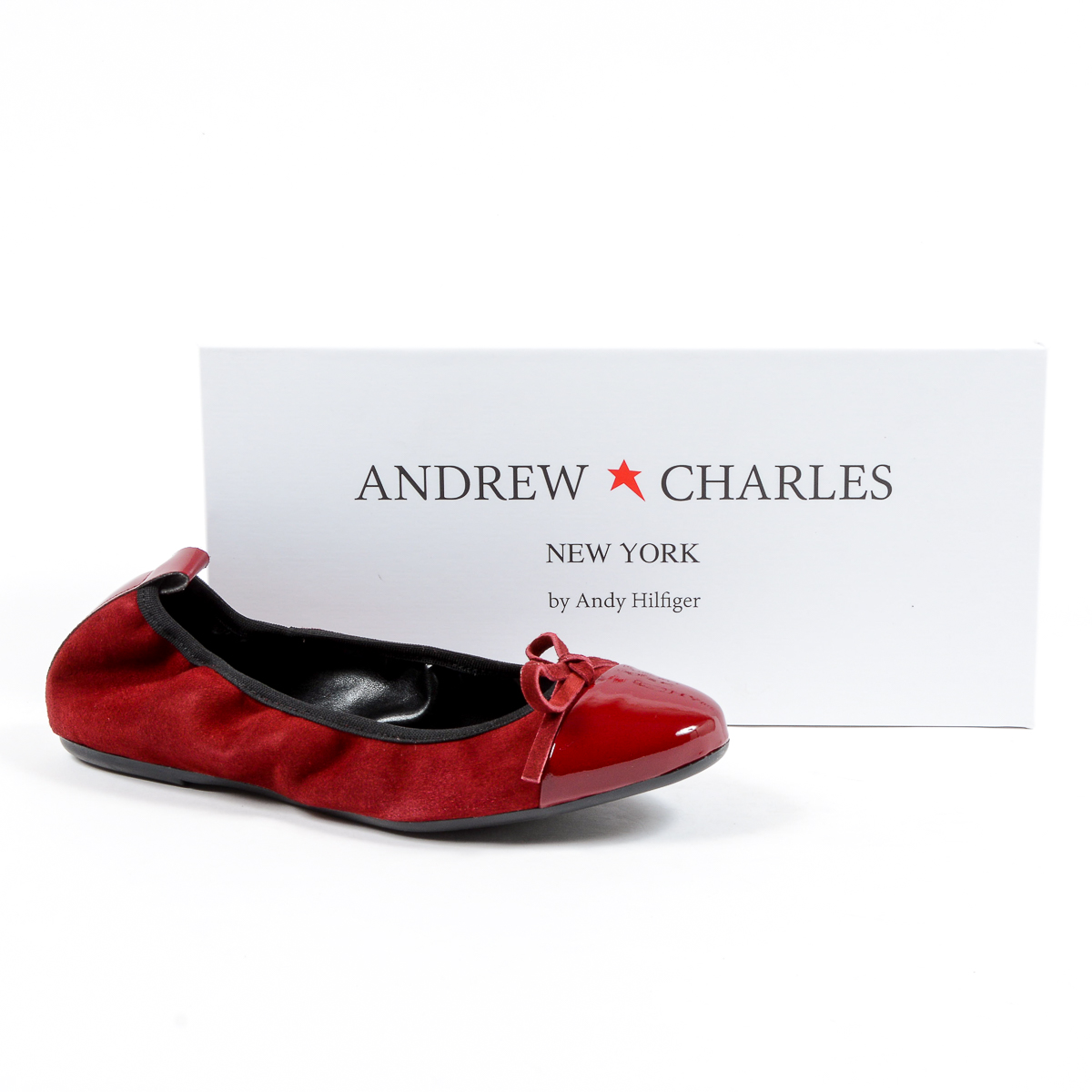 Andrew Charles Ballerina morbida da donna Bordeaux PATTI