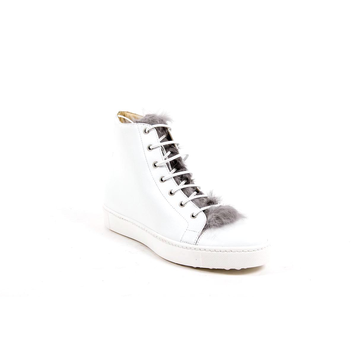 V 1969 Italia Womens High Sneaker 312070 NAPPA BIANCO