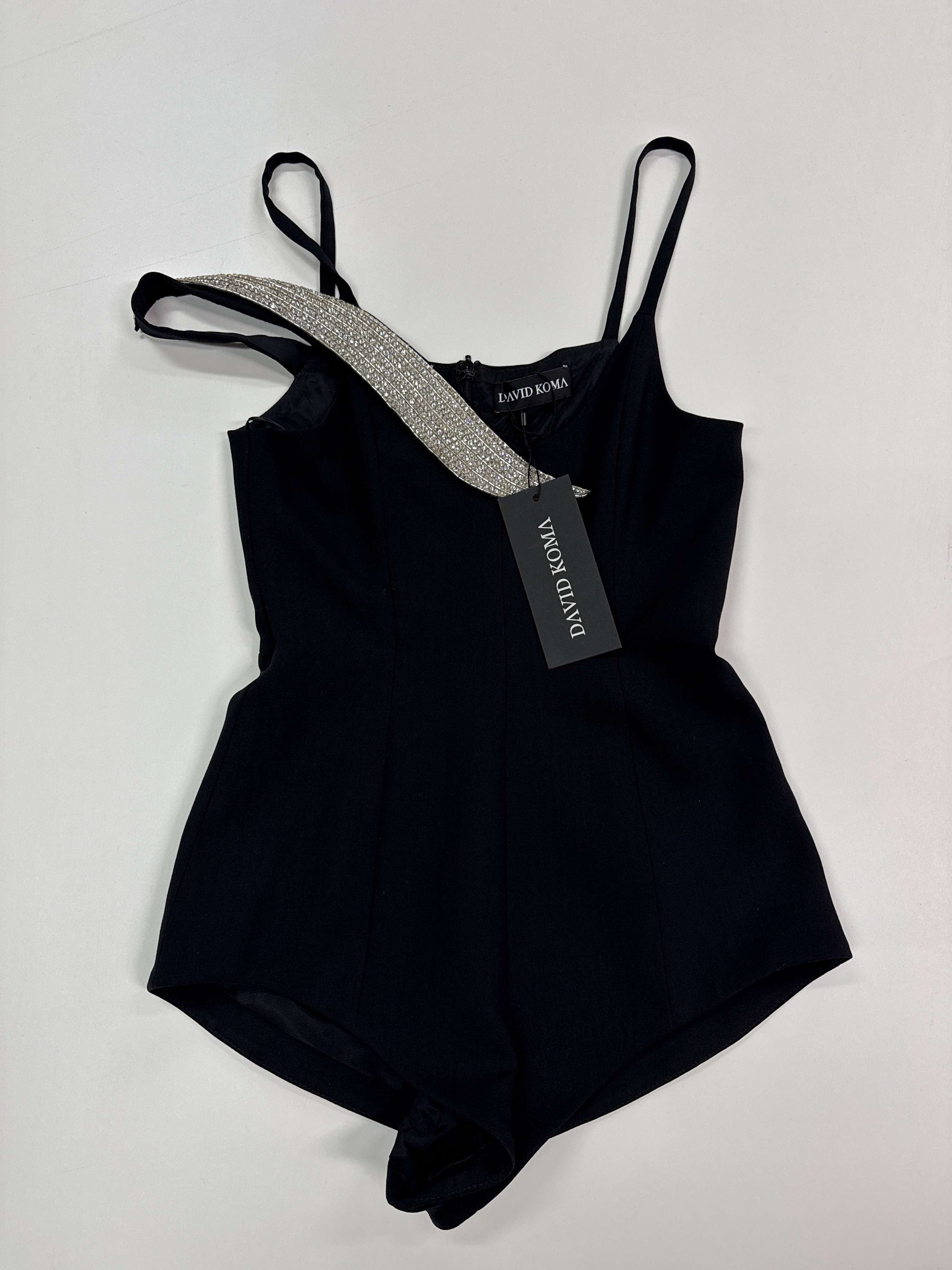 Body da donna David Koma PF24DK39PS NERO/SIL 8S1