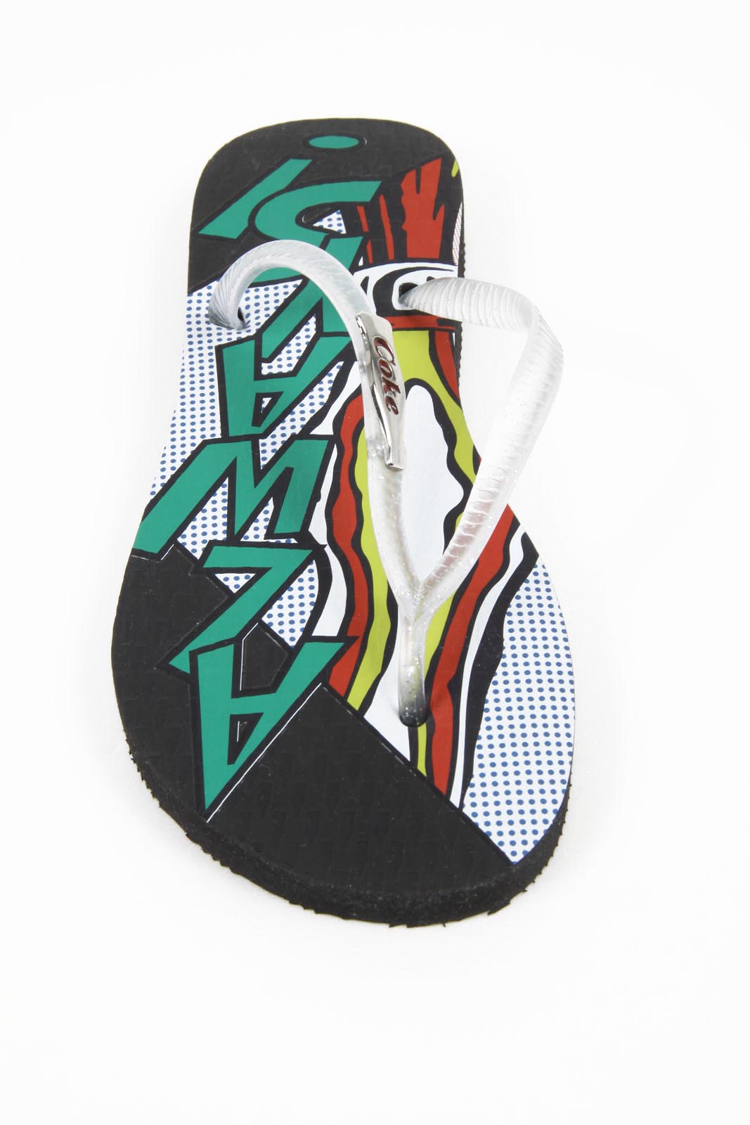 Infradito da donna Coca Cola CCA0591 POP ART GARRAFA GIRLS NERO
