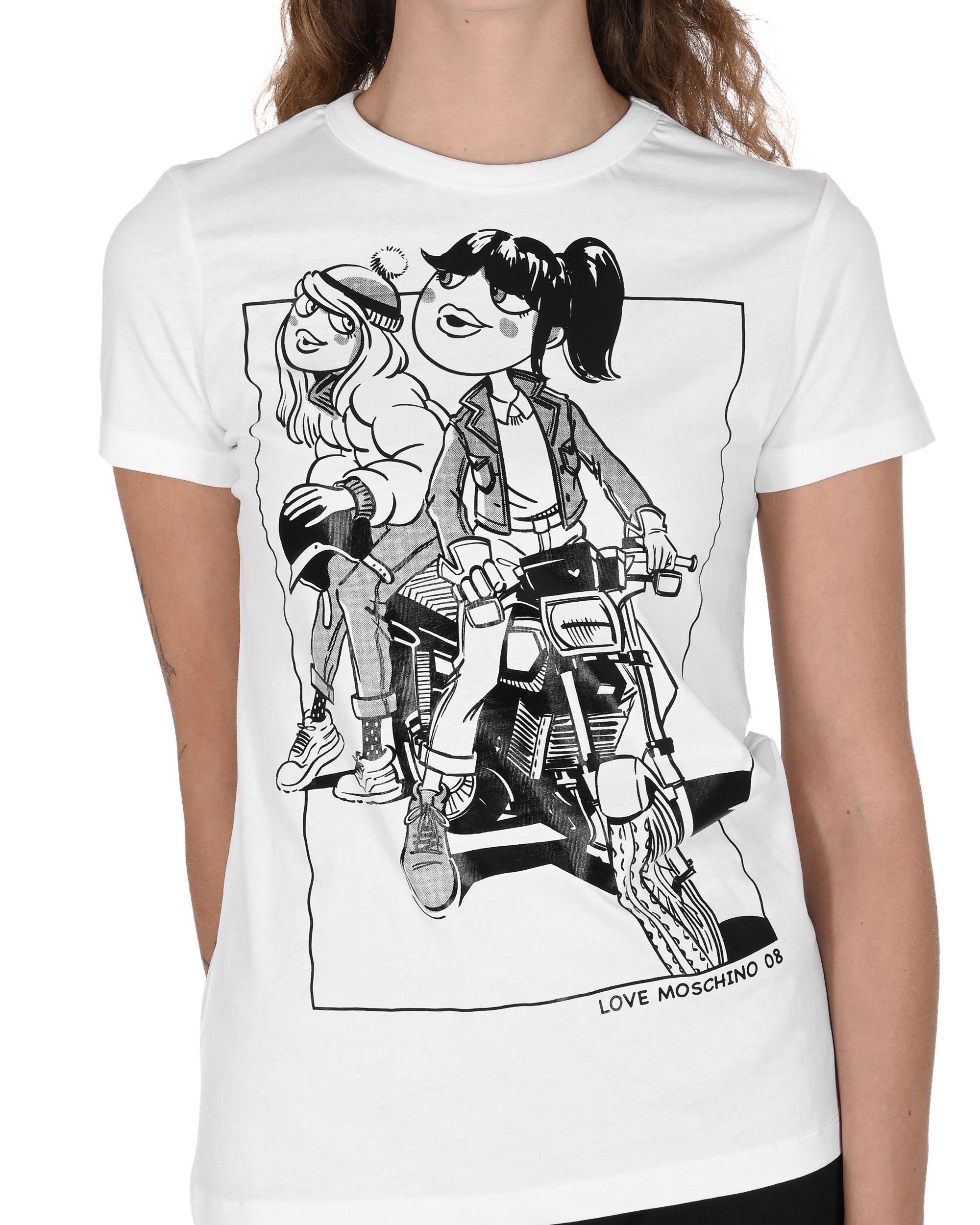 T-shirt da donna Love Moschino W 4 F73 1V M 3876 A00 BIANCO OTTICO