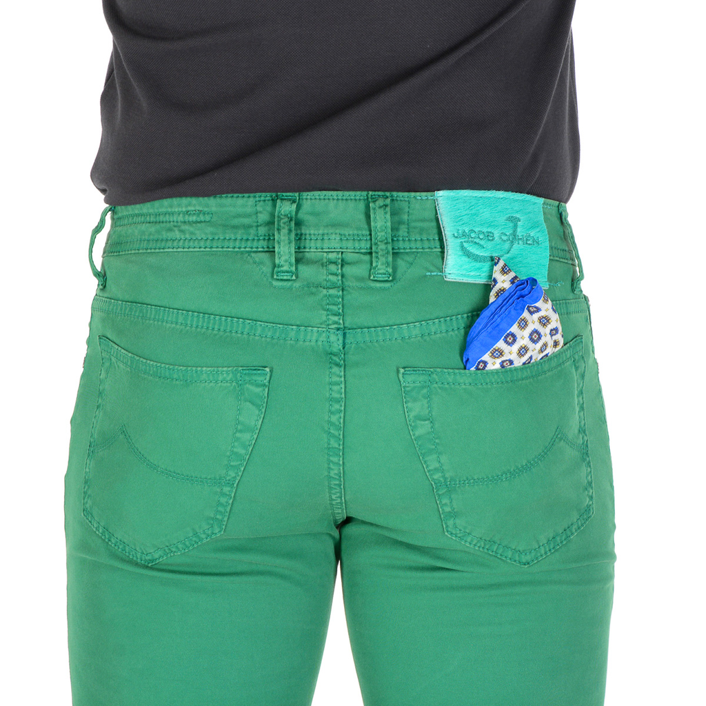 Pantaloni da uomo Jacob Cohen J688 verdi