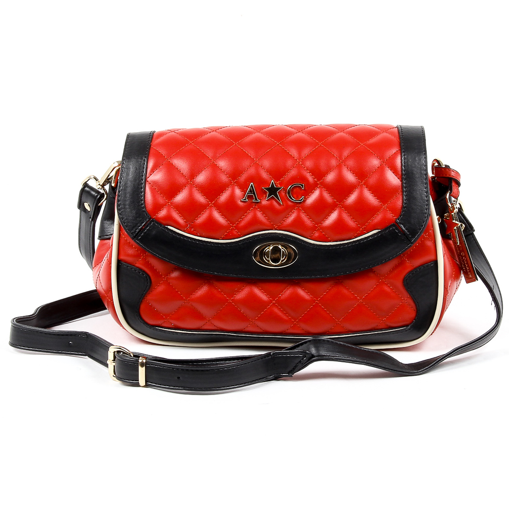 Borsa a mano da donna Andrew Charles rossa DOMINIQUE