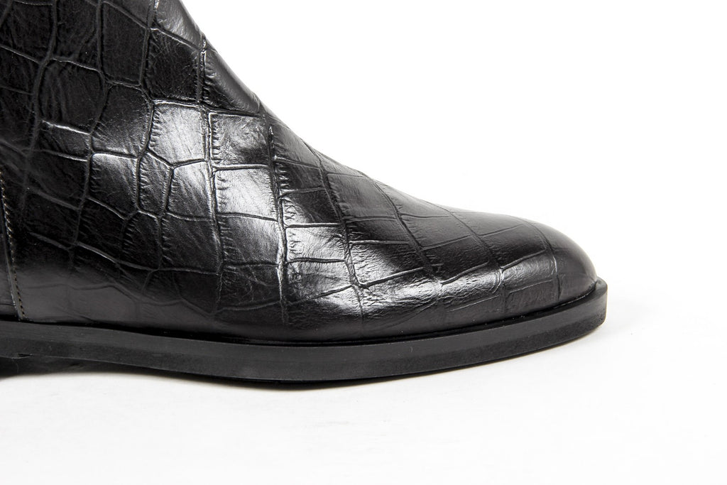 V 1969 Italia Womens Ankle Boot B1993 VIT. COCCO NERO