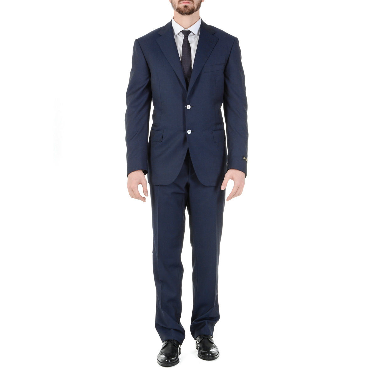 Abito da uomo Corneliani maniche lunghe blu scuro Super 130's