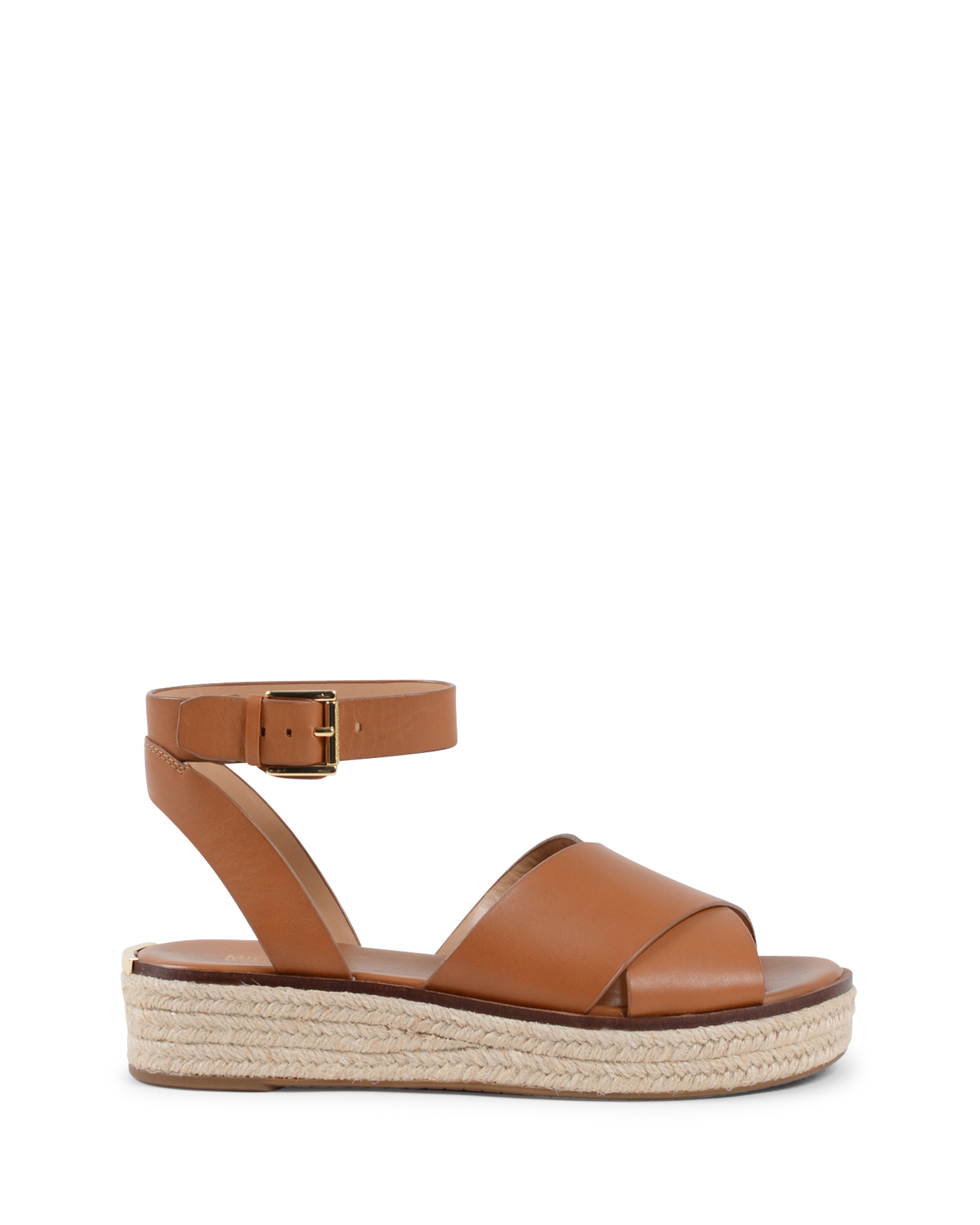 Michael Kors Sandalo con plateau da donna color cuoio ABBOTT