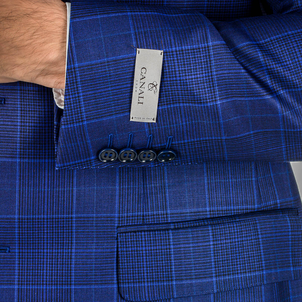 Canali Abito Uomo Maniche Lunghe Blu Impeccabile