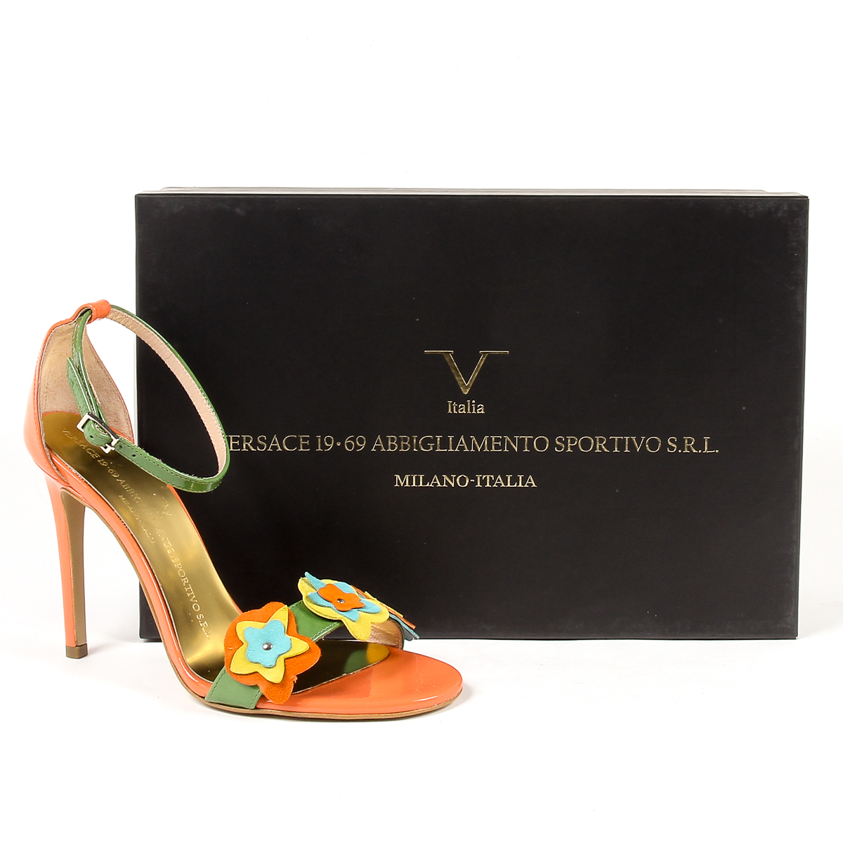 V 1969 Italia Sandalo con cinturino alla caviglia da donna Multicolor CATALINA