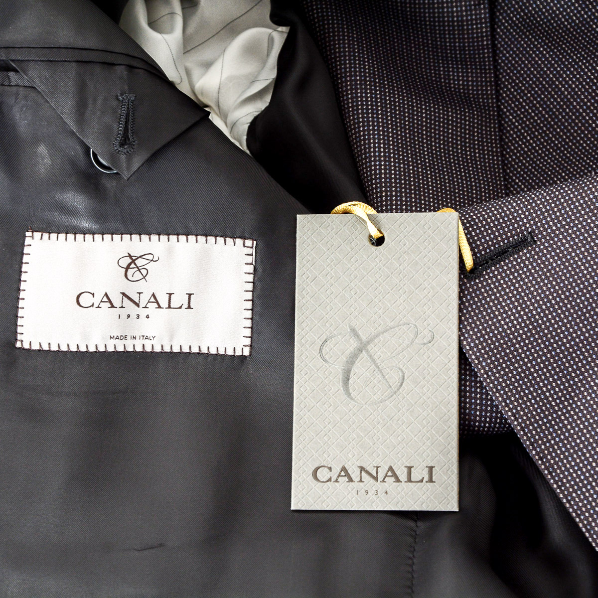 Abito da uomo Canali maniche lunghe grigio scuro