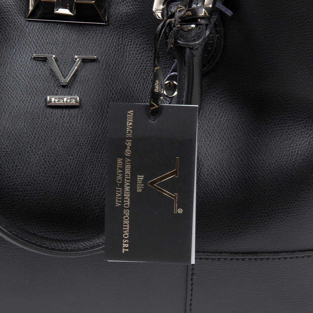 Borsa da donna V 1969 Italia V013-S PALMELLATO NERO