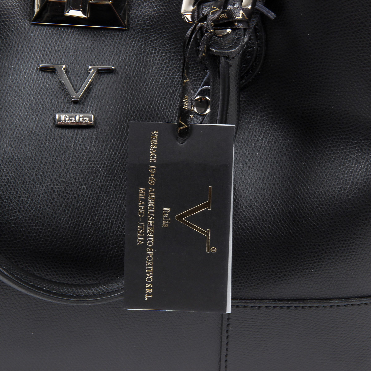 Borsa da donna V 1969 Italia V013-S PALMELLATO NERO
