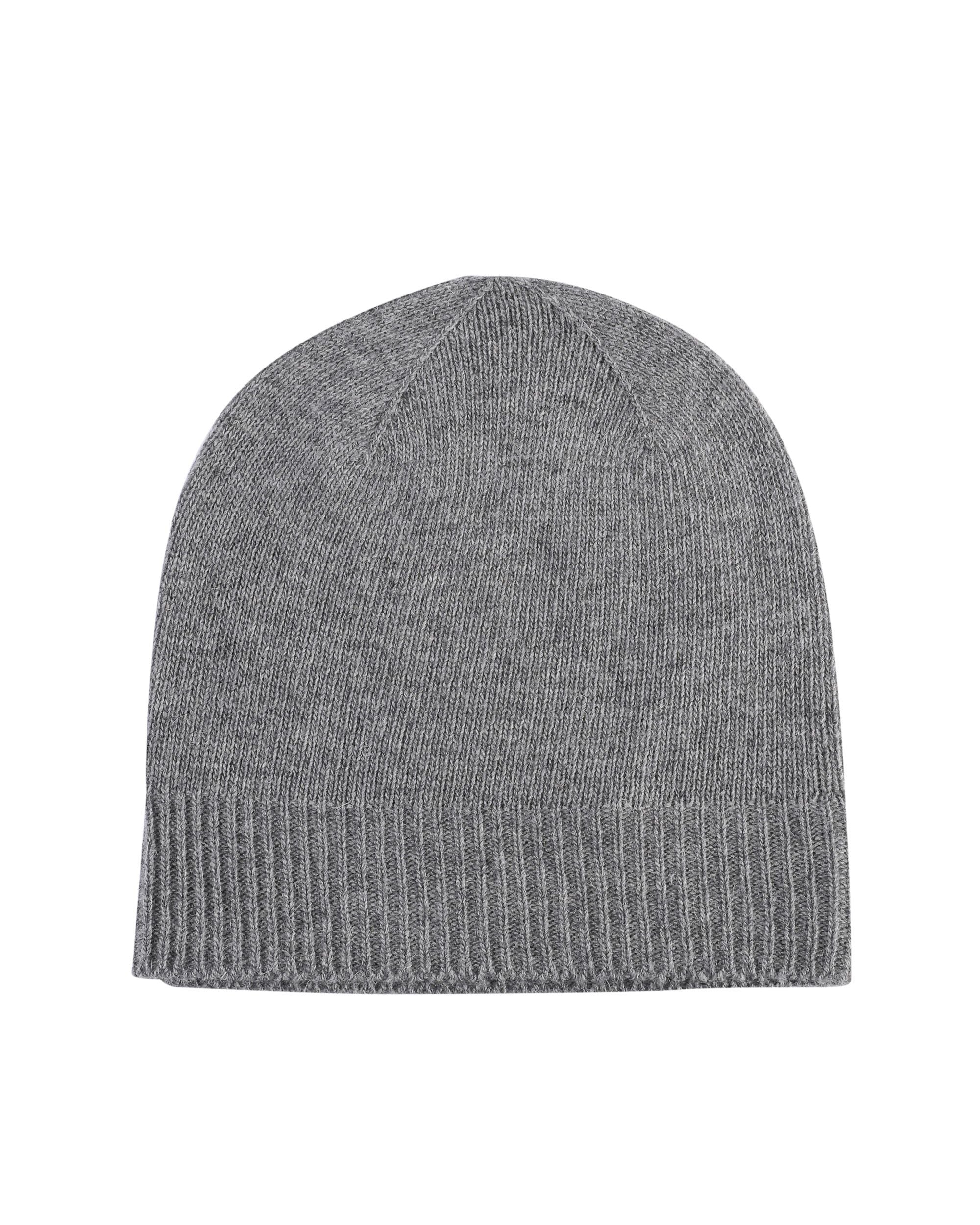 Berretto in maglia semplice da donna in cashmere Crown of Edinburgh COE 0046 SMOG