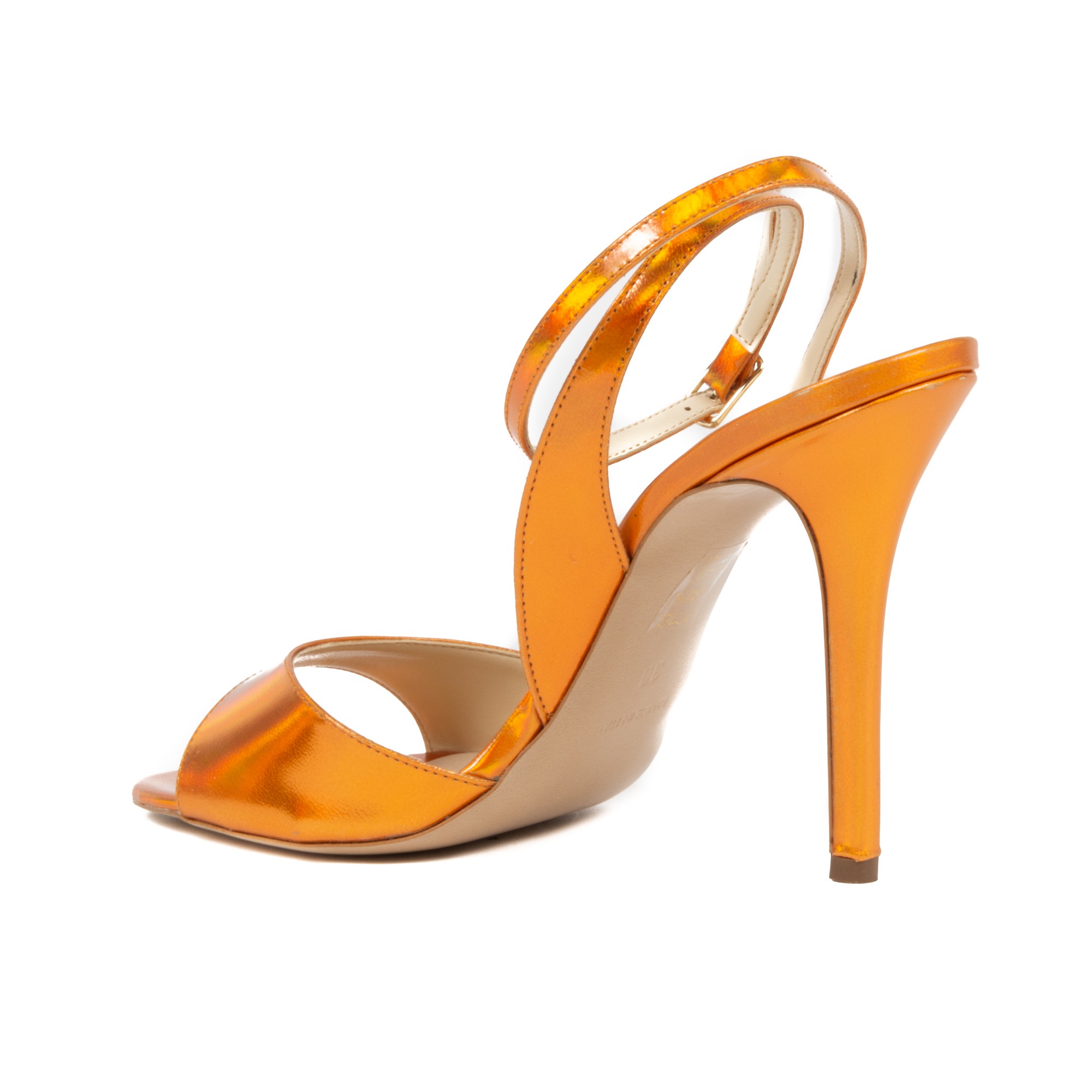 Sandalo con cinturino alla caviglia da donna V1969 Italia arancione 302 SPECCHIO ARANCIO