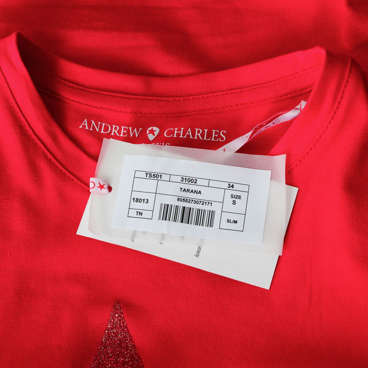Andrew Charles By Andy Hilfiger T-shirt da donna TS501 03 1002 TARANA RED S8