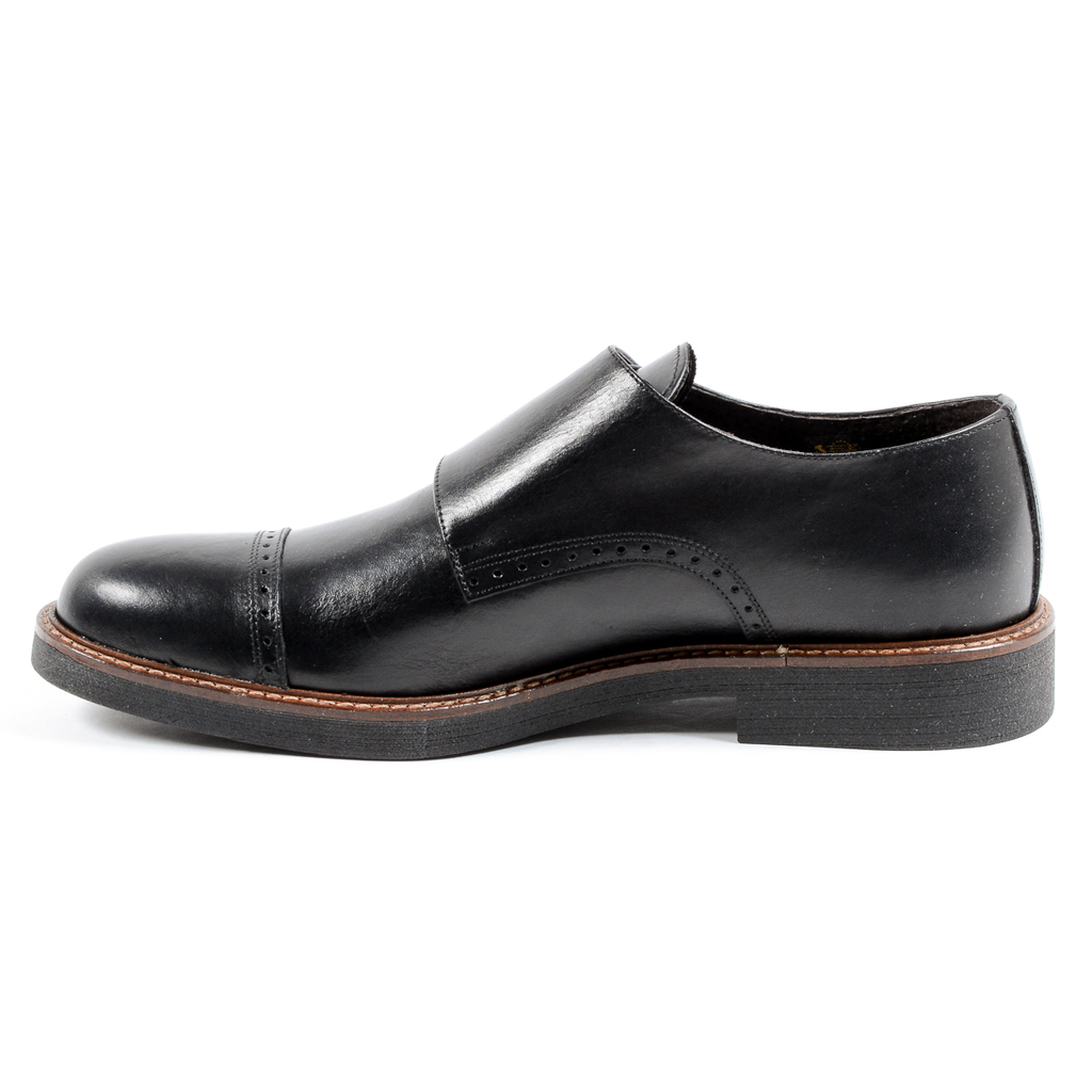 Andrew Charles Scarpe da uomo con cinturino Monk nere KURT