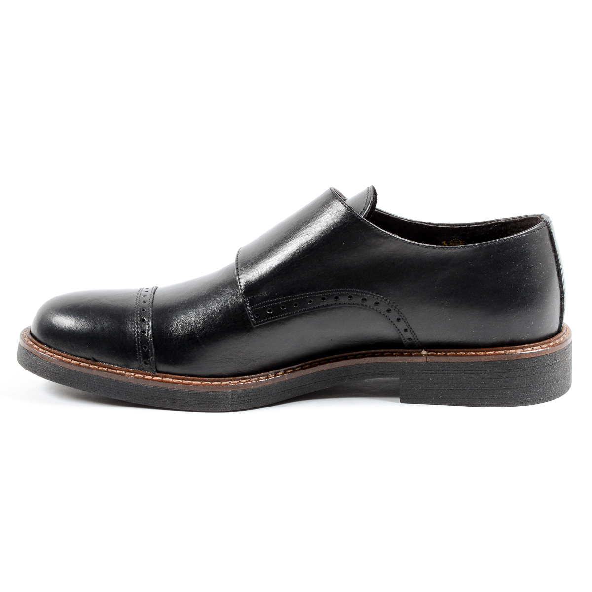 Andrew Charles Scarpe da uomo con cinturino Monk nere KURT
